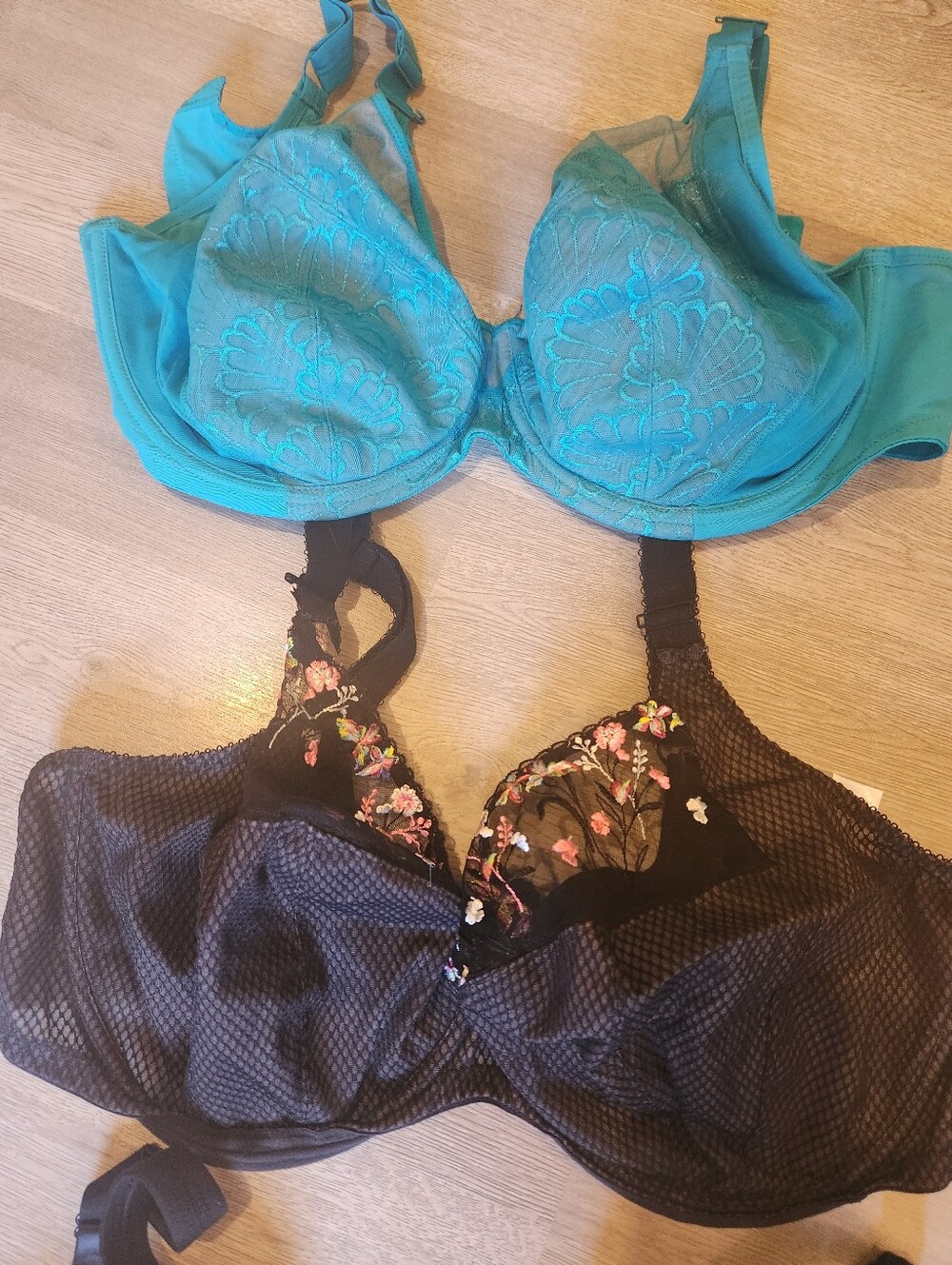 Elomi Bras Three 42J 40J Underwire Adustable Straps Black Lace Lagoon Kiki - Picture 3 of 10